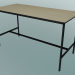 3D modeli Dikdörtgen masa Tabanı Yüksek 85x190x105 (Meşe, Siyah) - önizleme