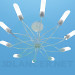 modello 3D Lampadario con dipinti sul soffitto sotto forma di tubi - anteprima