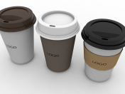 Copo de café (3 copos e tampas de estilos diferentes)