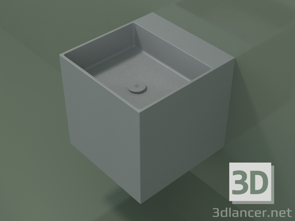 modèle 3D Lavabo suspendu (02UN23302, gris argenté C35, L 48, P 50, H 48 cm) - preview