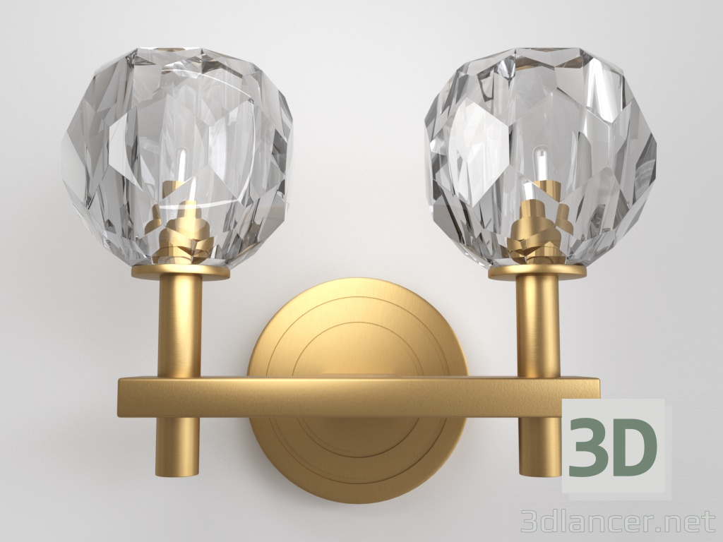 3D Modell Rechtes Wanddoppel Gold 44.2520 - Vorschau