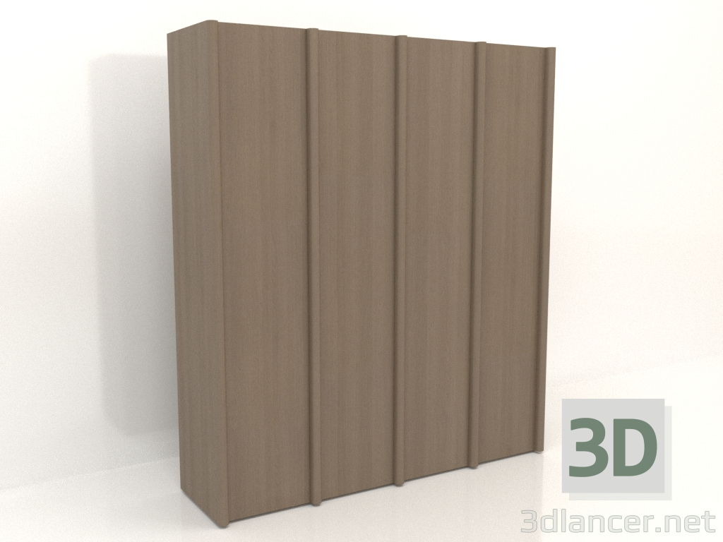 3d model Wardrobe MW 05 wood (2465x667x2818, wood grey) - preview