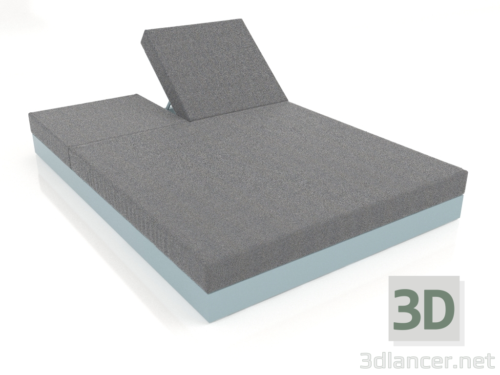 3d модель Ліжко зі спинкою 140 (Blue grey) – превью
