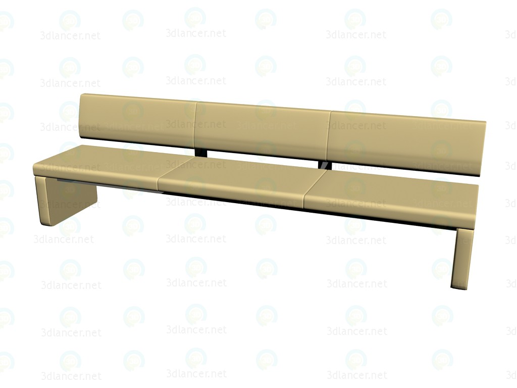 3d model Bench with back RB220 2 - preview