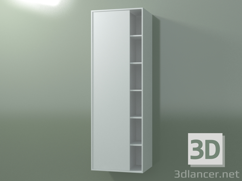 modèle 3D Élément mural avec 1 porte gauche (8CUCEDS01, Glacier White C01, L 48, P 36, H 144 cm) - preview