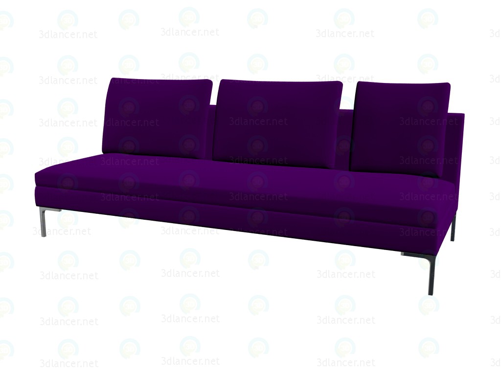 3D Modell Modulares Sofa (230 x 97 x 73) CH228C - Vorschau
