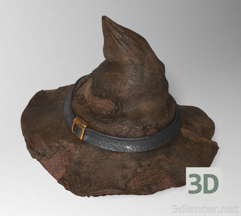 modèle 3D de chapeau en cuir vieux acheter - rendu
