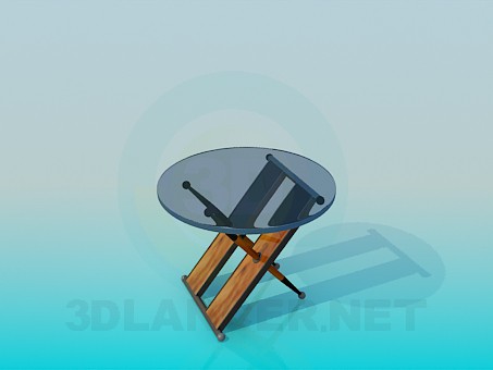 modello 3D Tavolo pieghevole - anteprima