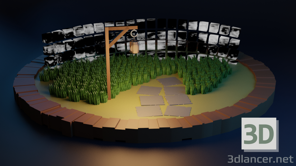 3D Modell Rasen - Vorschau