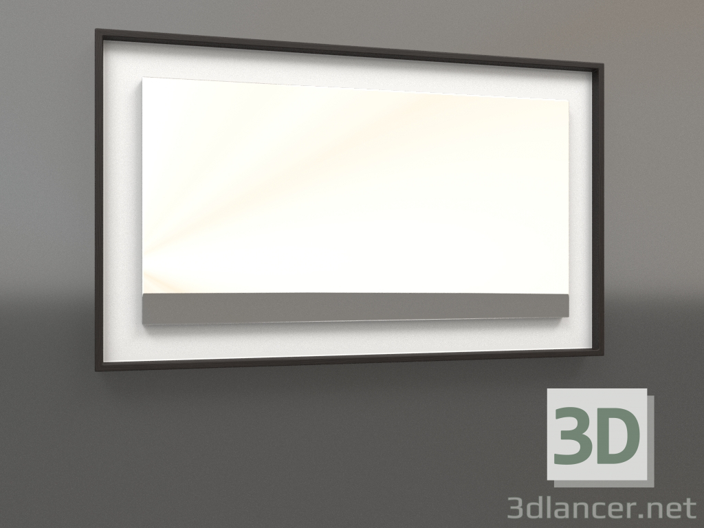 3D Modell Spiegel ZL 18 (750x450, weiß, holzbraun dunkel) - Vorschau
