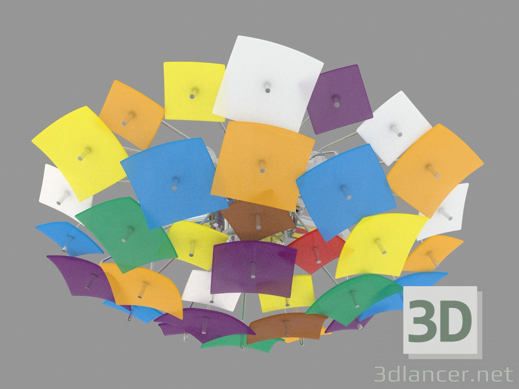 modello 3D Lampadario (C110234 7color) - anteprima