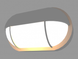 Wall lamp PLAFONIERE OVAL WITH VISOR HORIZONTAL (S25)