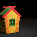 3d Детский игровой домик модель купить - ракурс