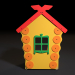 3d Детский игровой домик модель купить - ракурс