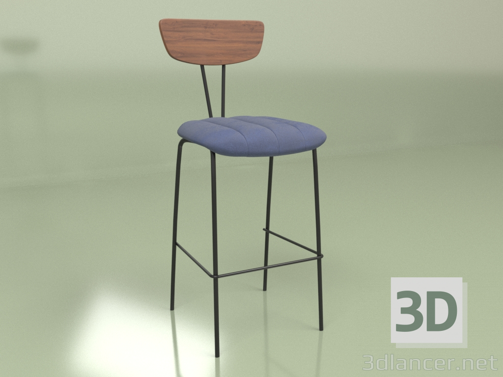 3d модель Барний стілець Apel (синій) – превью