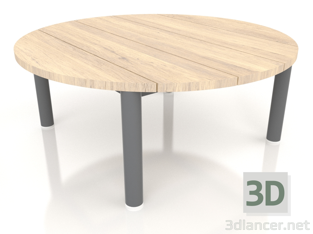 modèle 3D Table basse D 90 (Anthracite, bois Iroko) - preview