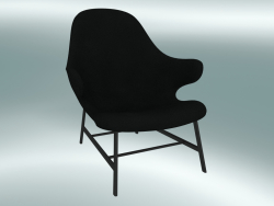 Chaise lounge Catch (JH13, 82x92 H 86cm, Pelle - Seta nera)