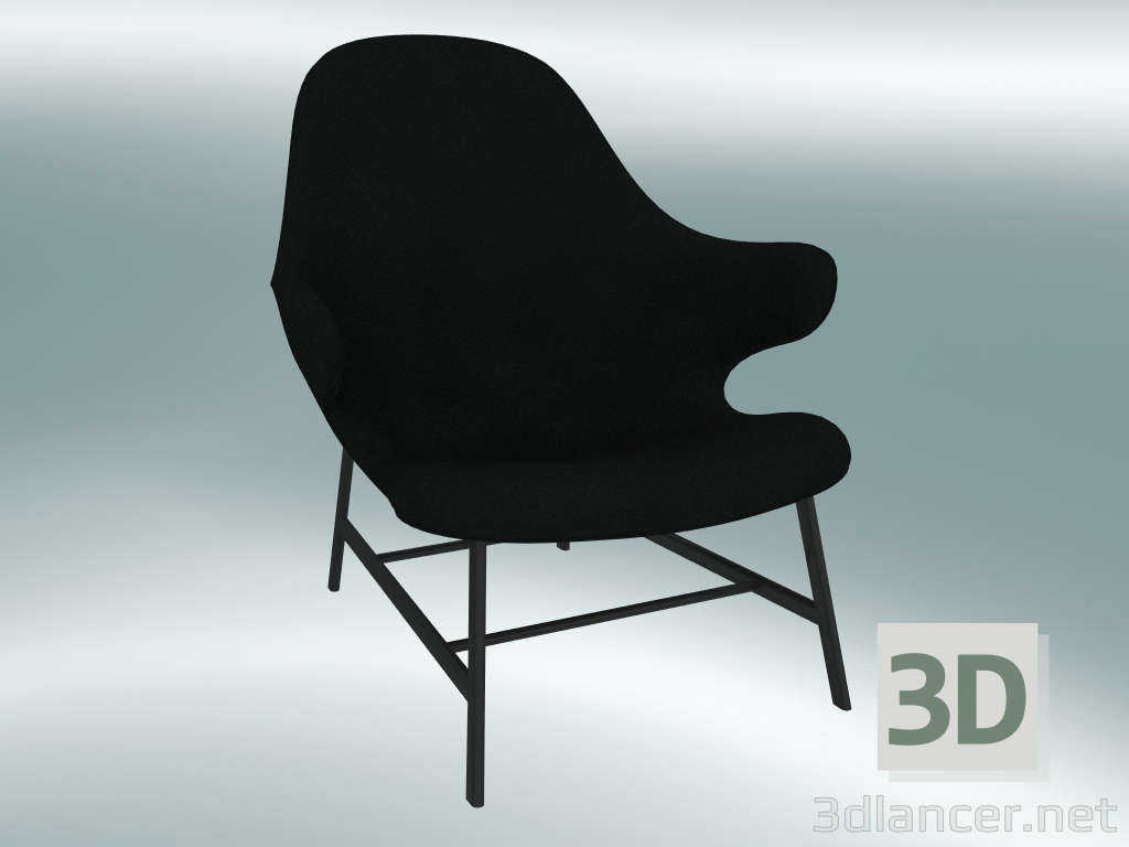 3d model Chaise lounge Catch (JH13, 82x92 H 86cm, Cuero - Seda negra) - vista previa