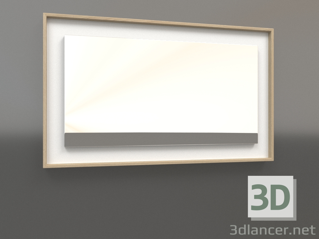 3D modeli Ayna ZL 18 (750x450, beyaz, ahşap beyazı) - önizleme