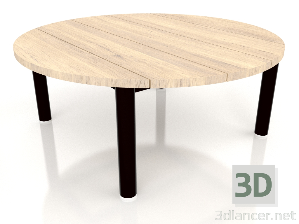 3d модель Стол журнальный D 90 (Black, Iroko wood) – превью