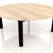 modello 3D Tavolino D 90 (Nero, legno Iroko) - anteprima