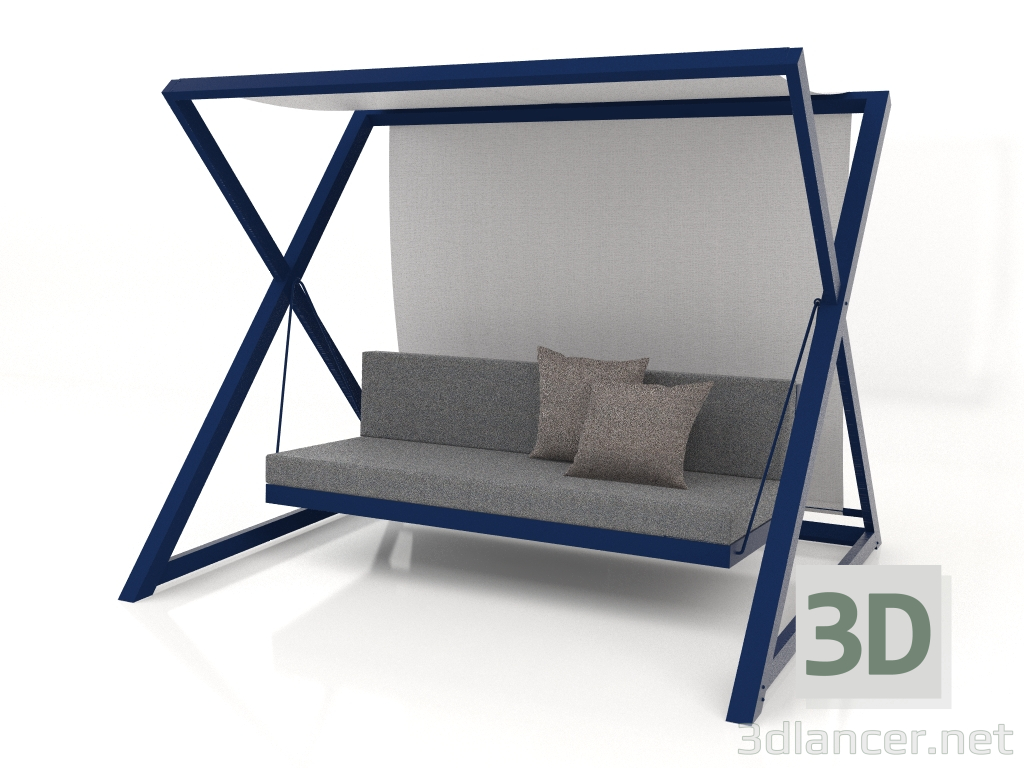 modèle 3D Balançoire de jardin (Bleu nuit) - preview