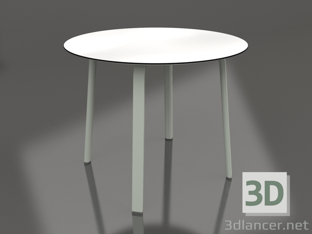 modello 3D Tavolo da pranzo rotondo Ø90 (Grigio cemento) - anteprima