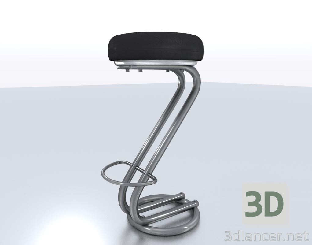 modello 3D Sedia da bar - anteprima