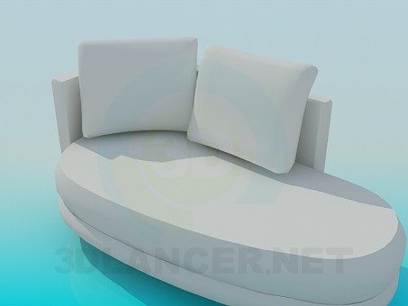 3D Modell Gepolsterte couch - Vorschau