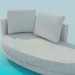 3D Modell Gepolsterte couch - Vorschau