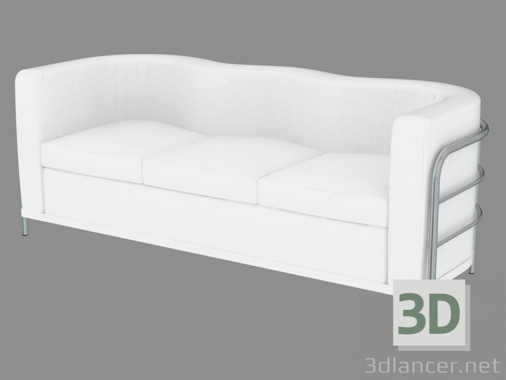 modèle 3D Canapé en cuir triple Onda - preview