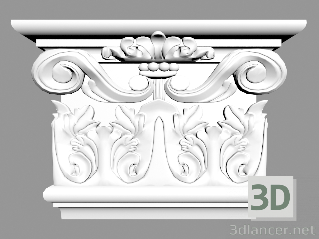 modello 3D Pilaster (capitale) PL578LR - anteprima