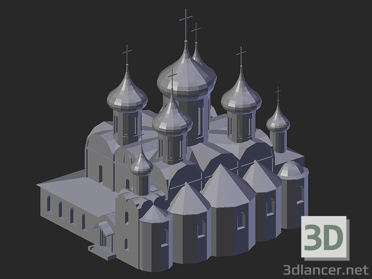 modello 3D Suzdal. Salvatore-Euthymius Monastery. Cattedrale della Trasfigurazione - anteprima
