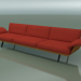 modello 3D Modulo centrale Lounge 4404 (L 270 cm, Effetto teak) - anteprima