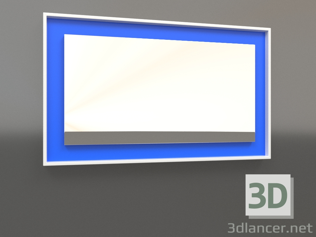 3 डी मॉडल मिरर ZL 18 (750x450, सफेद, चमकदार नीला) - पूर्वावलोकन
