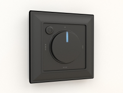 Thermostat électromécanique pour chauffage au sol (noir mat)