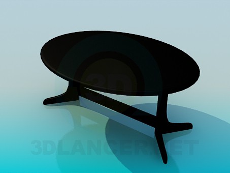 modello 3D Tavolo ovale - anteprima
