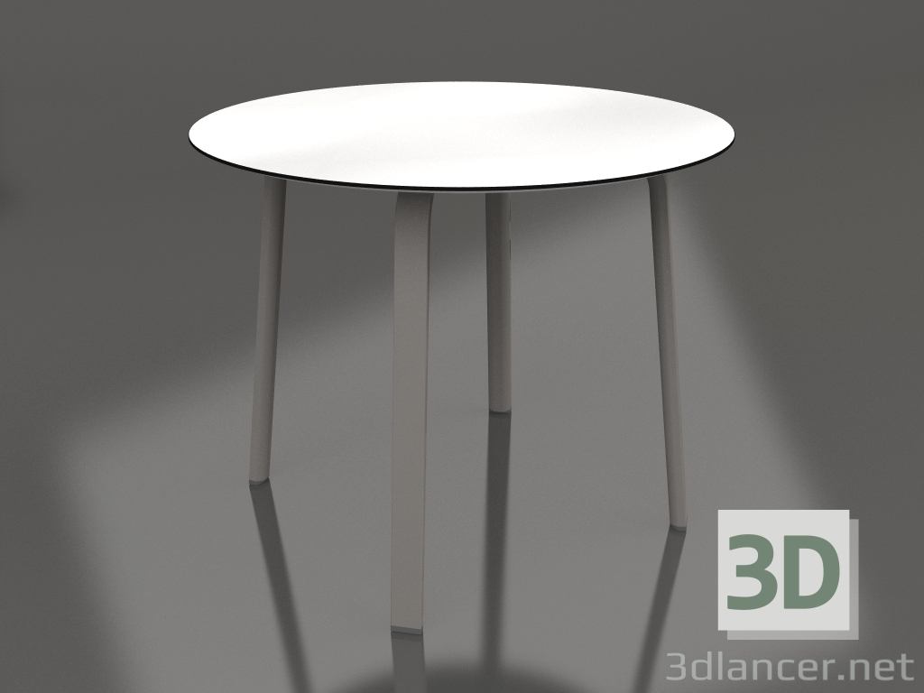 3 डी मॉडल गोल डाइनिंग टेबल Ø90 (क्वार्ट्ज ग्रे) - पूर्वावलोकन