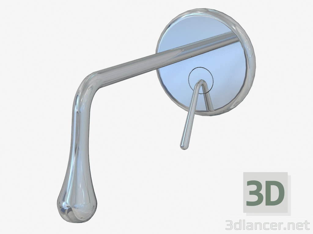 3D Modell Mischer mit dünnem Auslauf für die Unterputzmontage (33685) - Vorschau