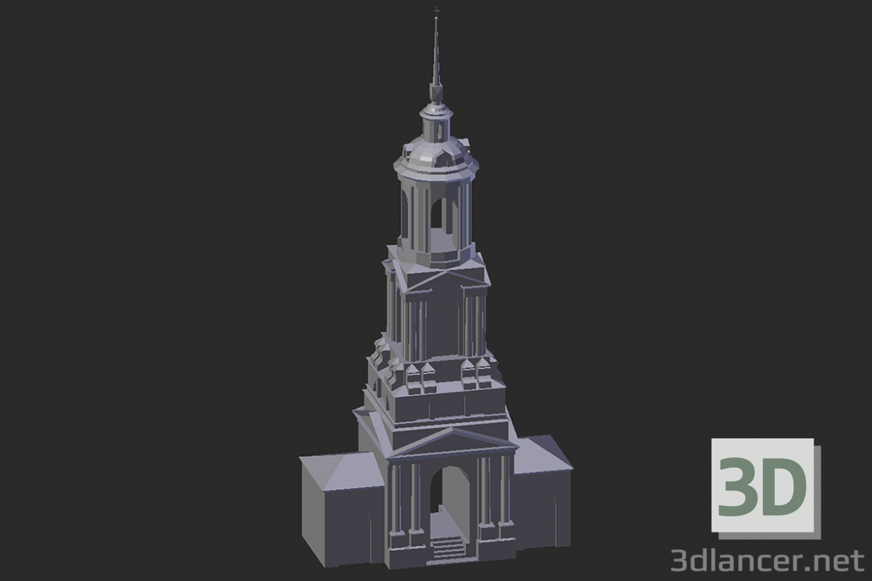 3D Modell Suzdal. Glockenturm des Klosters von Rizopolozhensky - Vorschau