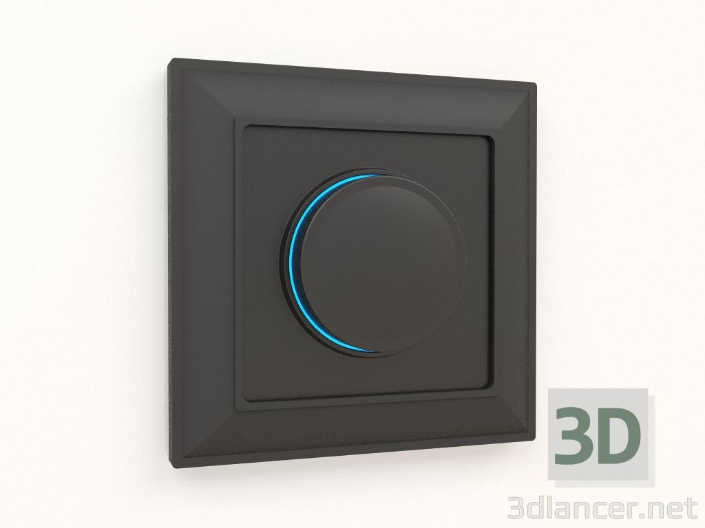 3d model Illuminated dimmer (black matte) - preview