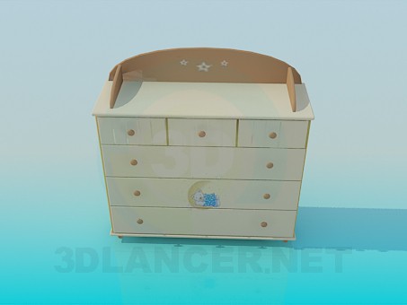 3d model Chest of drawers for children's room - preview