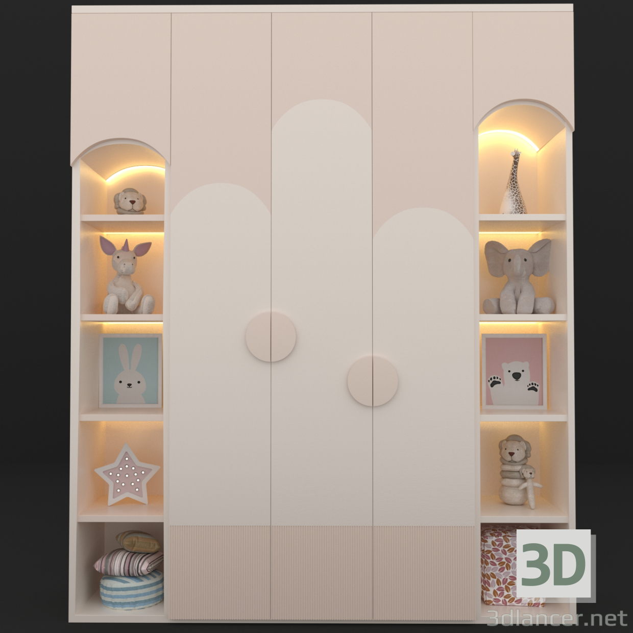 3d Cabinet model buy - render