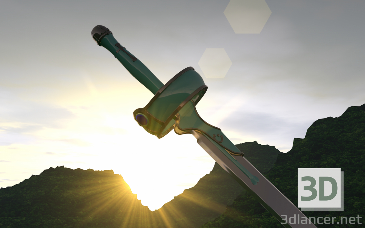 3D Lanbent ligth, asuna kılıcı kılıç sanatı çevrimiçi modeli satın - render