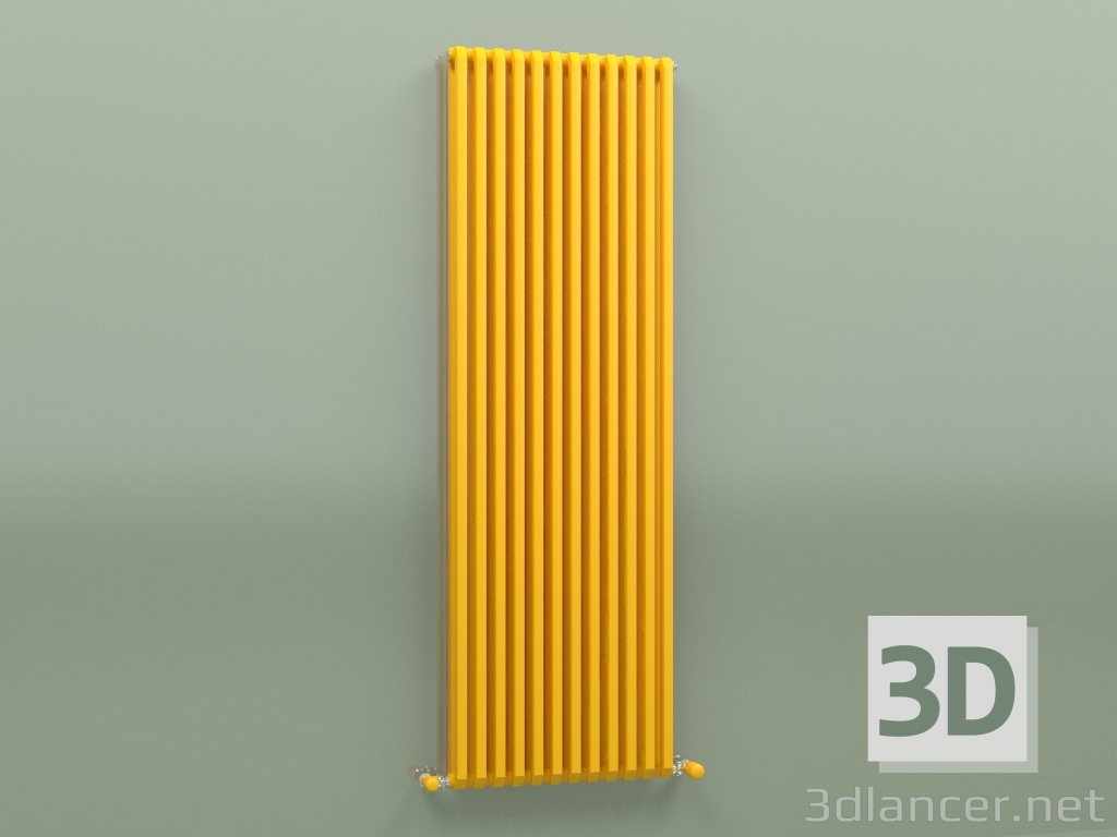 modèle 3D Radiateur SAX 2 (H 1500 12 EL, jaune melon - RAL 1028) - preview
