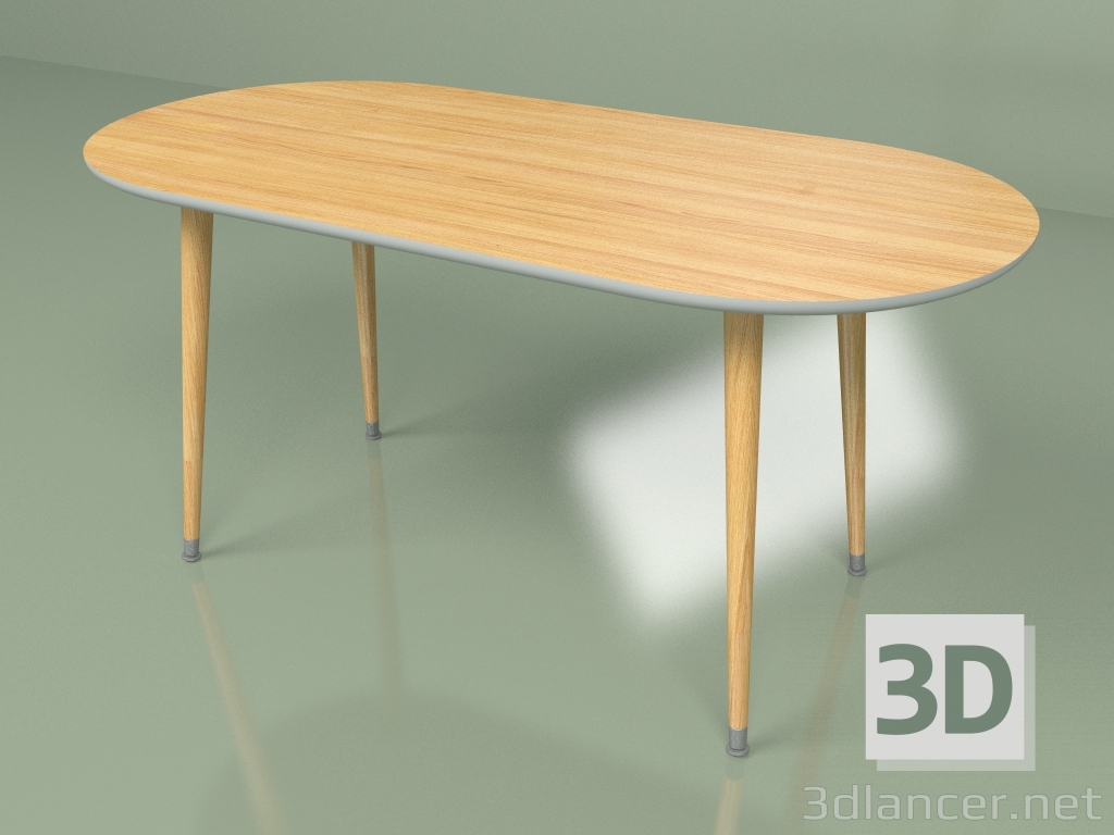 modello 3D Tavolino Sapone impiallacciato (grigio chiaro) - anteprima
