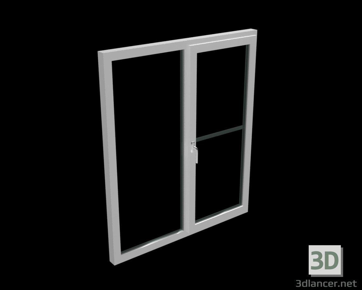 3d model A plastic window - preview