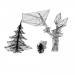 3 डी स्प्रूस, झाड़ी और पेड़ मॉडल खरीद - रेंडर