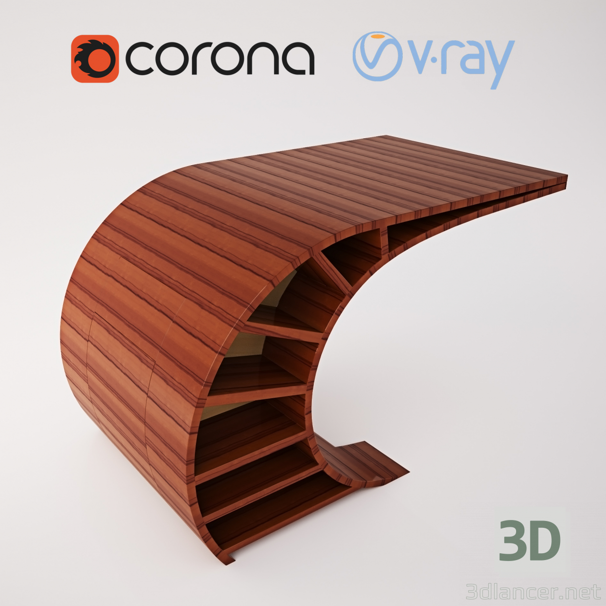 modello 3D di BUREAU SCHLP - SCRIVANIA comprare - rendering
