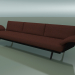 modello 3D Modulo centrale Lounge 4405 (L 270 cm, Nero) - anteprima